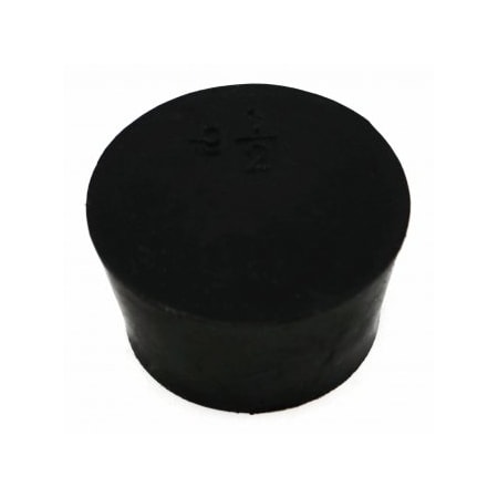 United Scientific Solid Rubber Stopper, Black, No 9 1/2, 9/pk, 9PK 259150-95
